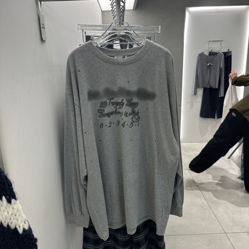ANDE韓國直郵㊣女裝新品時尚職業休閑熱賣真品人氣25秋冬長袖T恤Ande長袖T恤圖色1