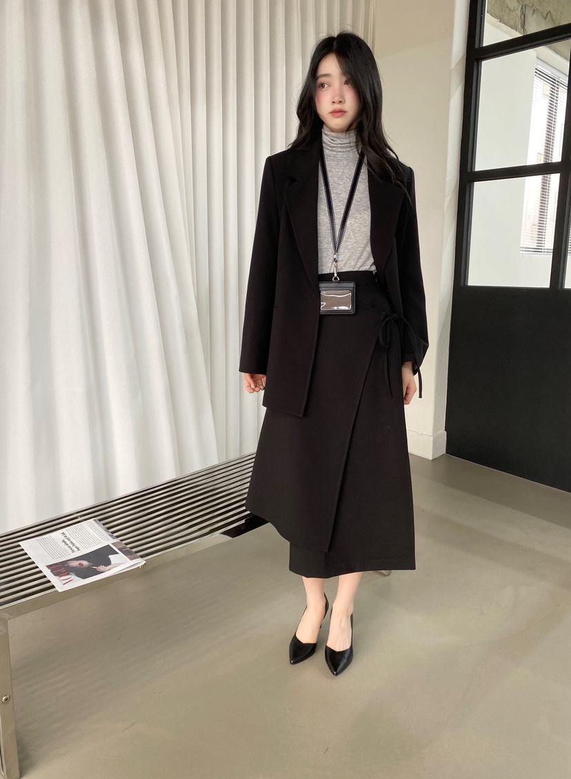 NDE韓國直郵㊣女士新款25秋冬休閑真品職業熱賣人氣推薦長裙NDE長裙