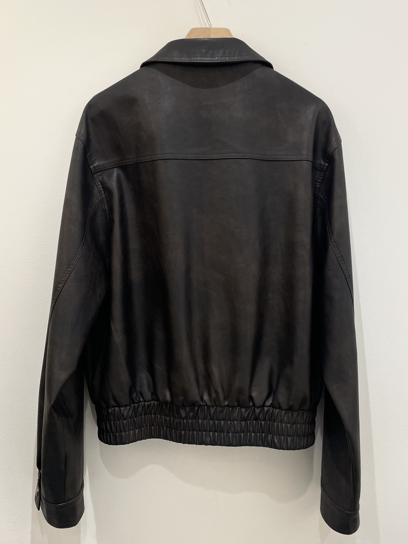 OBSESS韓國代購㊣女士新品25秋冬時尚推薦真品夾克水洗皮革OBSESS/EARLY BIRD夾克