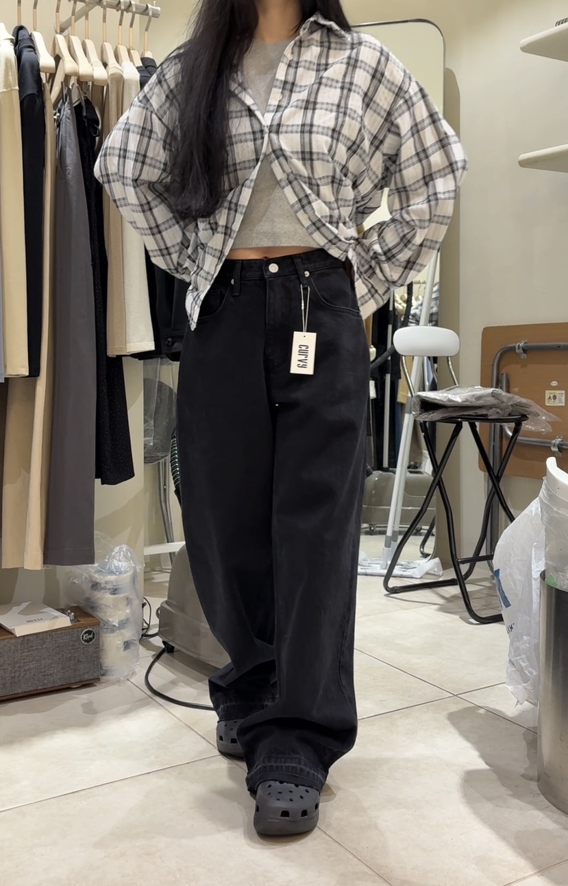 CURVY韓國直郵㊣女士新款人氣時尚熱賣真品25秋冬休閑牛仔褲CURVY牛仔褲圖色1