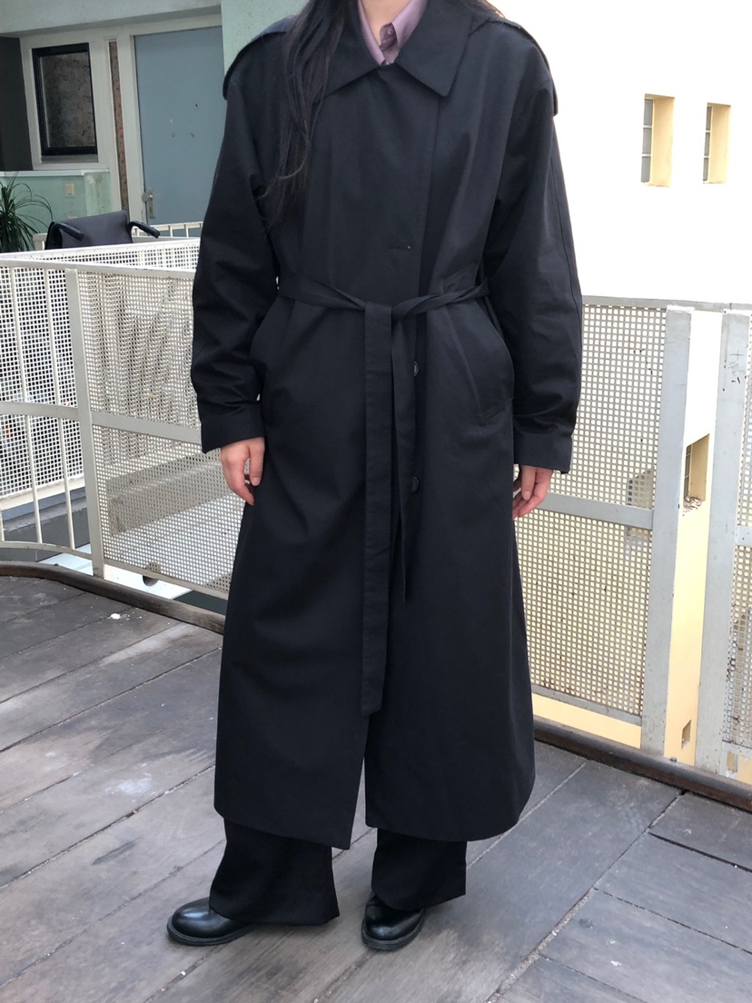 NOPROBLEM韓國直郵㊣女裝新品時尚推薦休閑25秋冬長款風衣含腰帶NOPROBLEM長款風衣