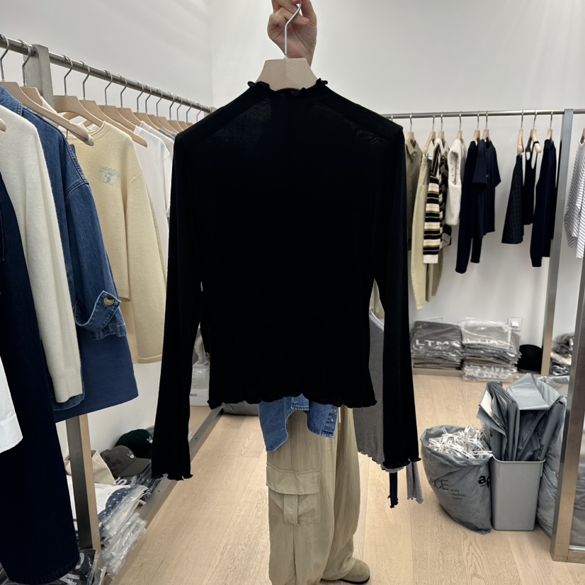 LTMS東大門㊣直郵女裝新品職業休閑推薦熱賣人氣時尚長袖T恤LTMS長袖T恤圖色4黑色