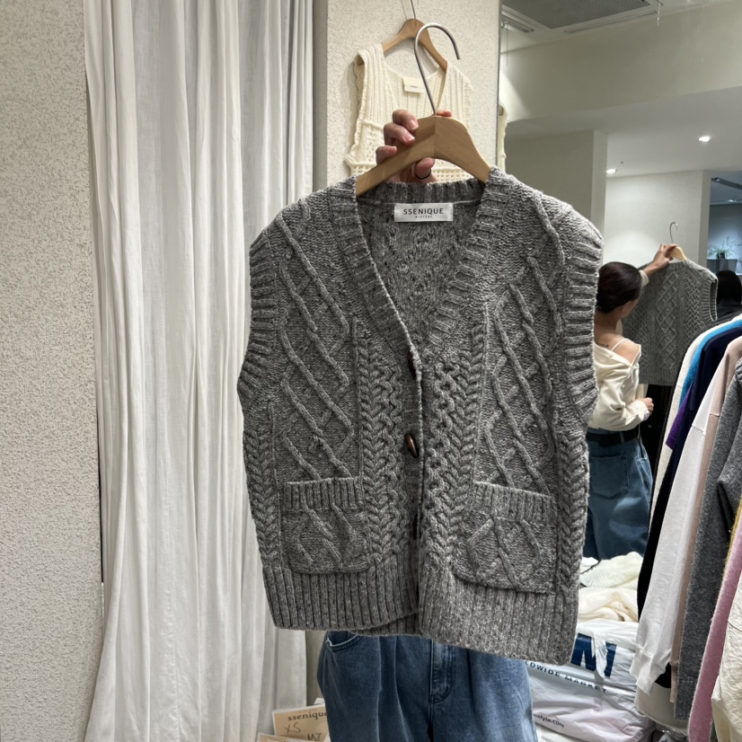 SSEMIENNE東大門㊣實拍女士新款熱賣職業休閑推薦時尚人氣馬甲SSENIQUE馬甲圖色2