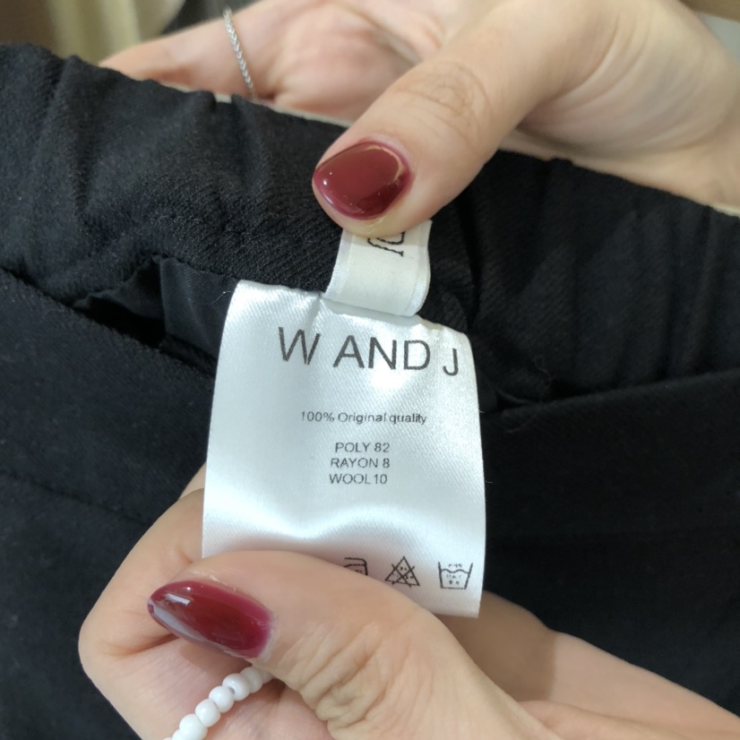 W AND J韓國代購㊣女裝新品推薦25秋冬職業休閑人氣休閑褲W AND J休閑褲