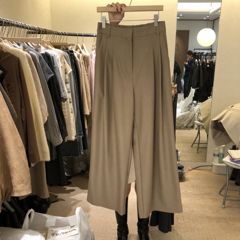 W AND J韓國代購㊣女裝新品推薦25秋冬職業休閑人氣休閑褲W AND J休閑褲圖色1