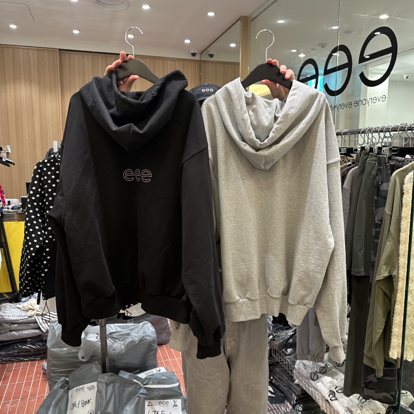 E/E/E東大門㊣實拍女士新款休閑25秋冬真品職業推薦衛衣兜帽E/E/E衛衣