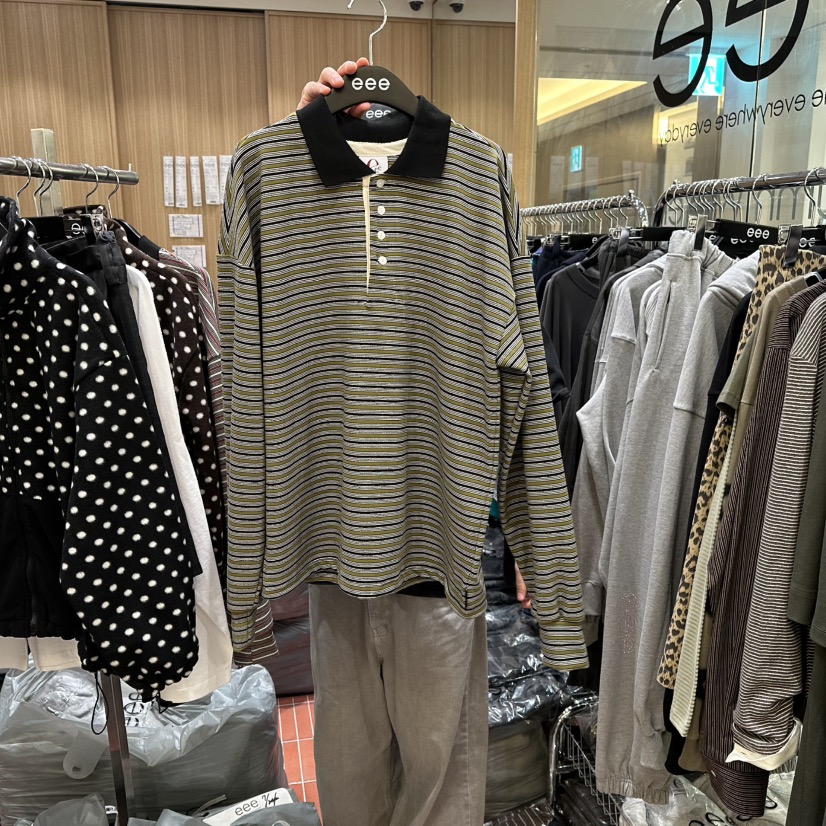 E/E/E韓國代購㊣女士新款推薦職業人氣真品時尚25秋冬長袖T恤E/E/E長袖T恤圖色2