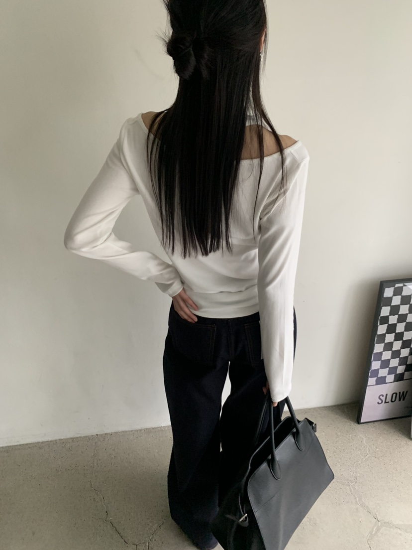 GAMDONG韓國代購㊣女士新品職業真品25秋冬人氣熱賣長袖T恤GAMDONG長袖T恤
