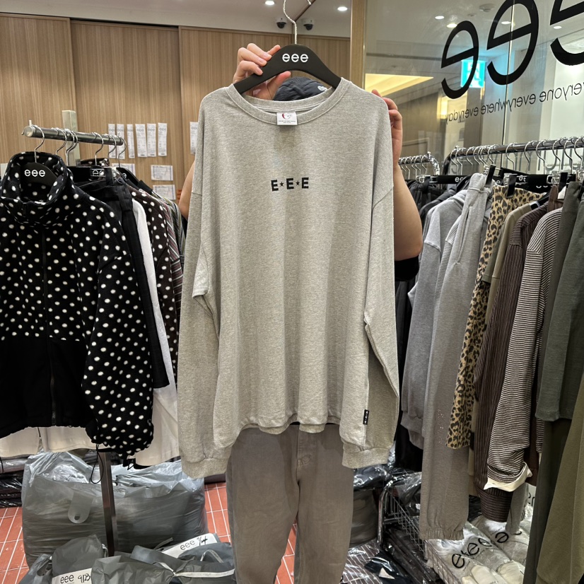 E/E/E東大門㊣實拍女裝新款熱賣休閑推薦職業時尚長袖T恤E/E/E長袖T恤圖色2