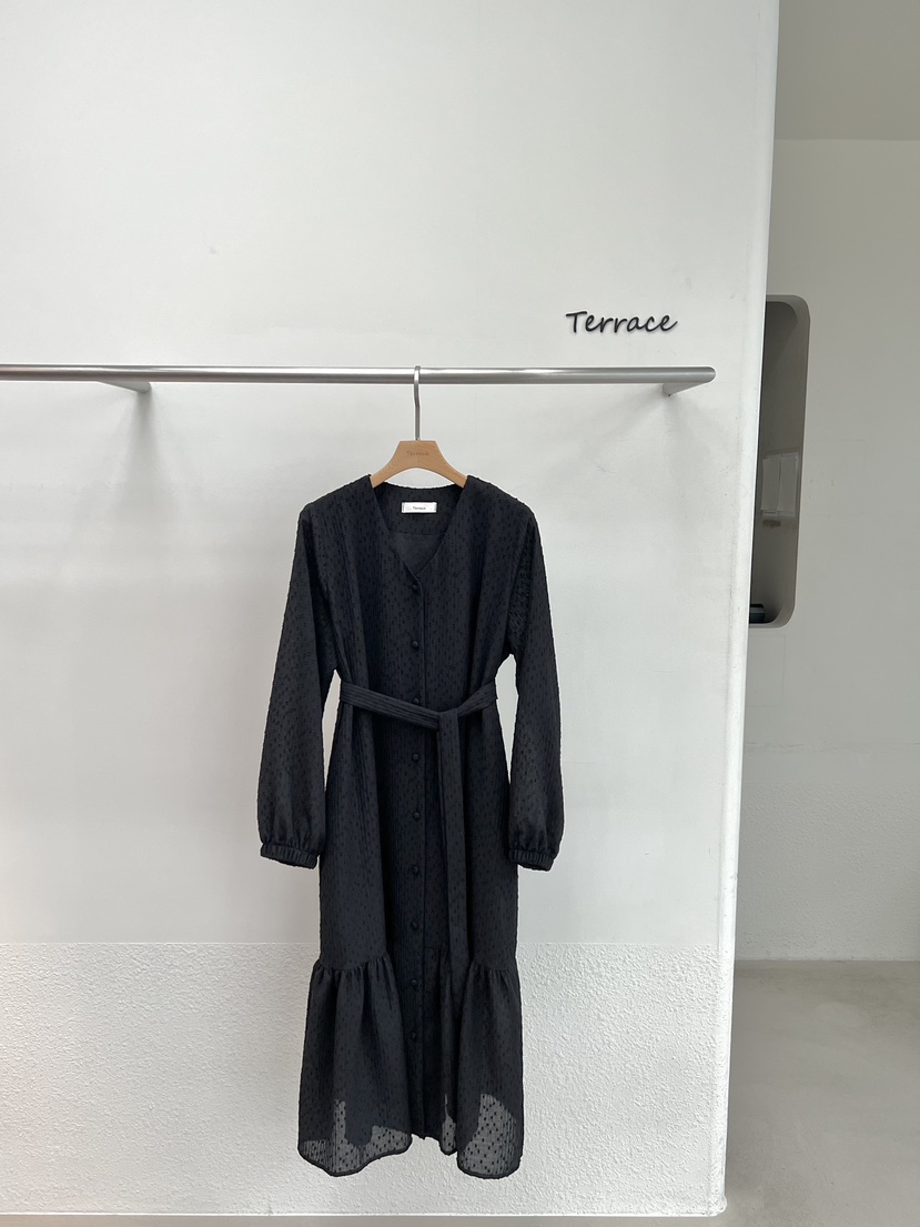 TERRACE東大門㊣實拍女士新款真品推薦休閑熱賣連衣裙含腰帶TERRACE連衣裙圖色2
