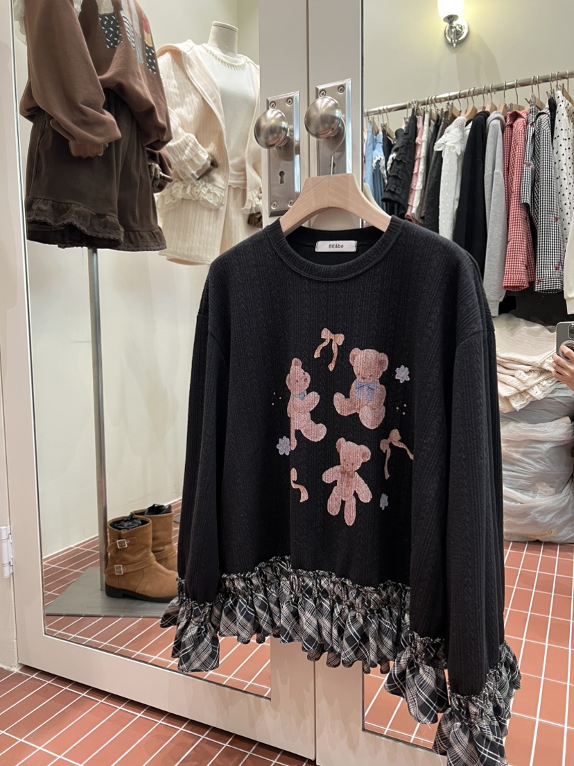 BE&amp;BE東大門㊣實拍女士新品25秋冬人氣推薦時尚休閑衛衣BE&be衛衣