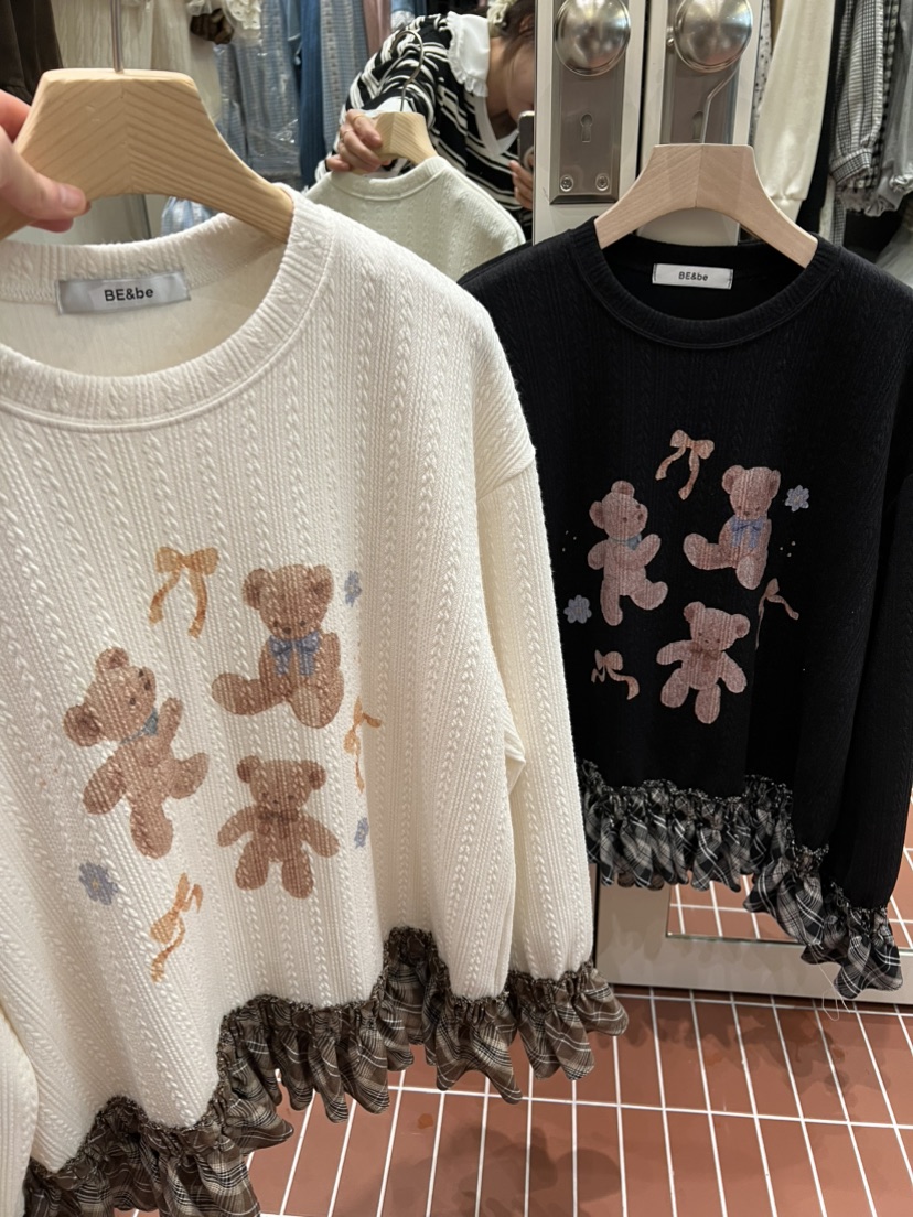 BE&amp;BE東大門㊣實拍女士新品25秋冬人氣推薦時尚休閑衛衣BE&be衛衣