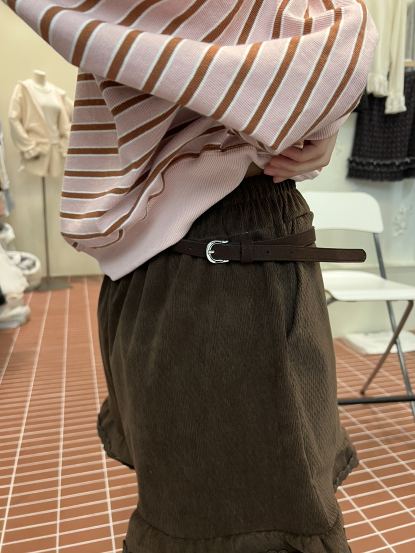 BE&amp;BE韓國代購㊣女裝新品熱賣人氣真品腰帶絨面革腰帶BE&be腰帶