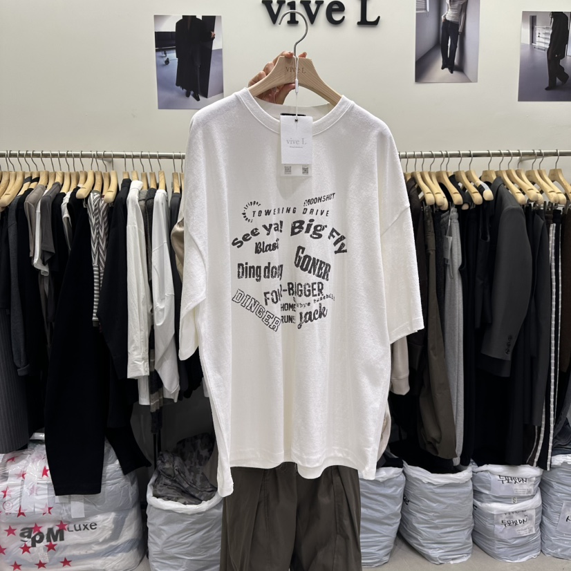 VIVEL韓國直郵㊣女士新品推薦人氣25秋冬休閑職業時尚真品T恤VIVELT恤圖色1