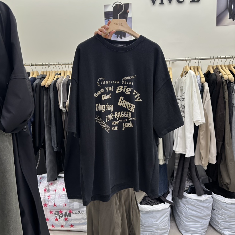 VIVEL韓國直郵㊣女士新品推薦人氣25秋冬休閑職業時尚真品T恤VIVELT恤圖色2