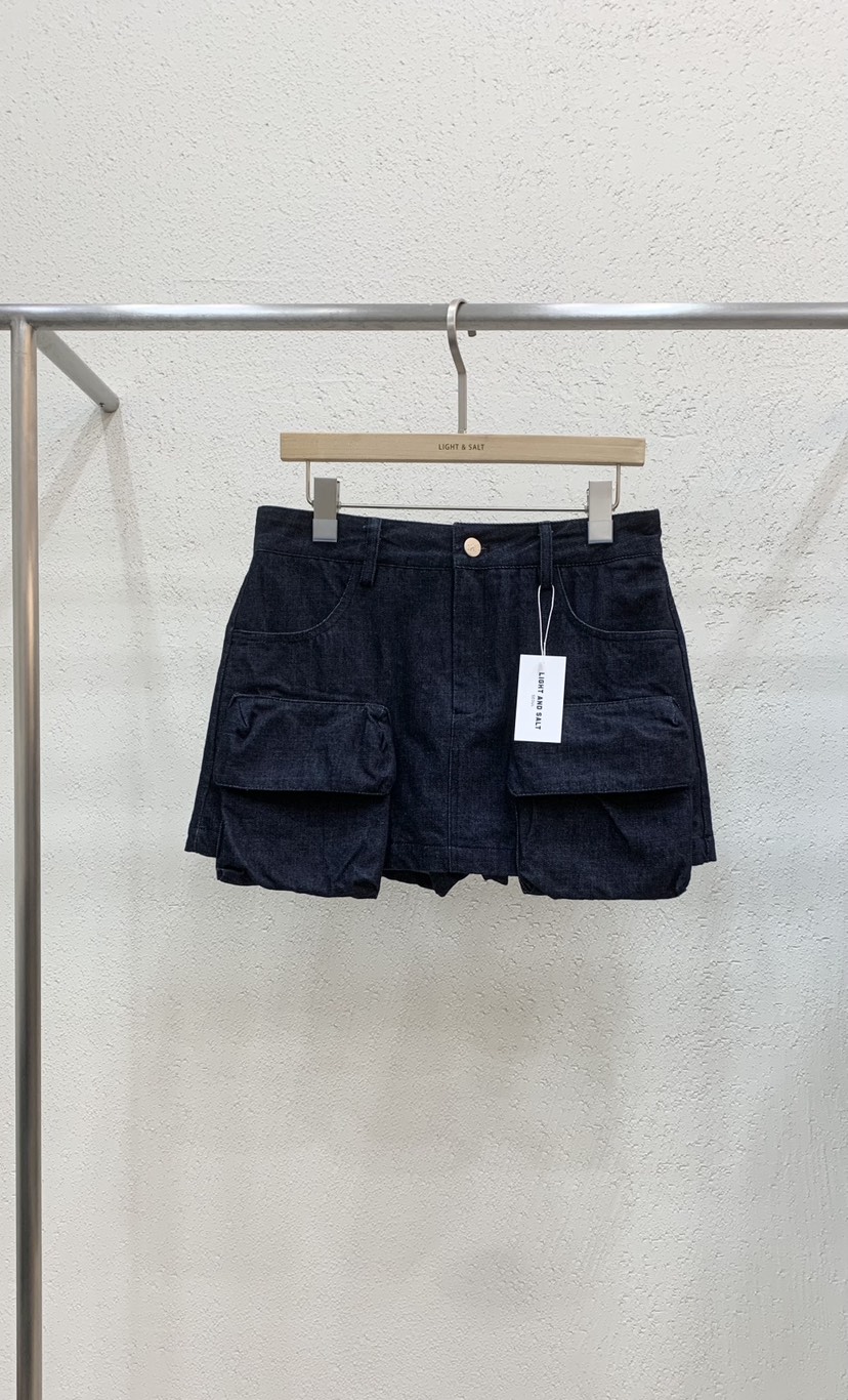 LIGHT AND SALT東大門㊣實拍女士新品熱賣推薦裙褲口袋工裝LIGHT AND SALT裙褲圖色2