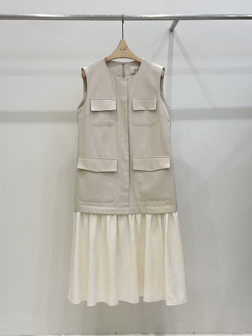 AUTUMN BEIGE-Q東大門㊣直郵女裝新品職業熱賣時尚連衣裙A.b/AUTUMN BEIGE連衣裙圖色1