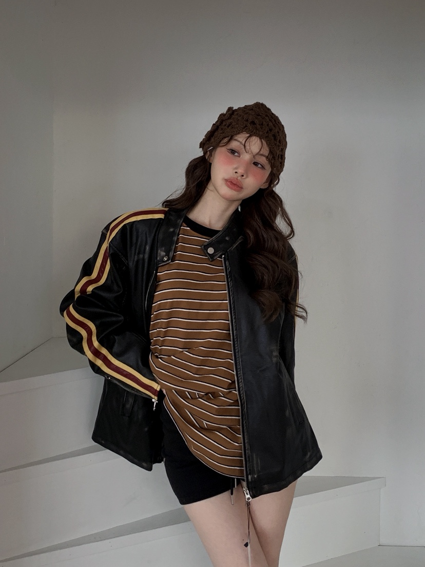 JKICHI東大門㊣實拍女裝新品真品職業推薦休閑夾克皮革拉絨JKICHI夾克