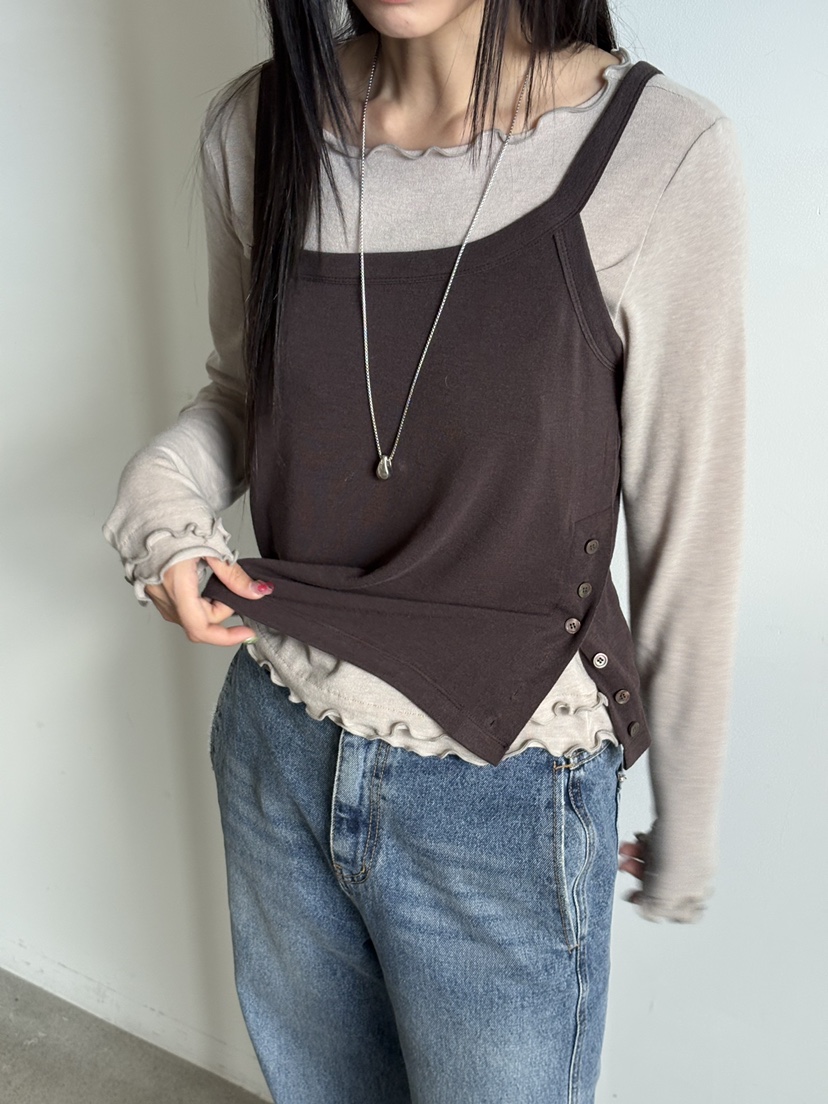 Verbena東大門㊣實拍女裝新品熱賣人氣真品25秋冬職業吊帶背心Verbena吊帶/背心