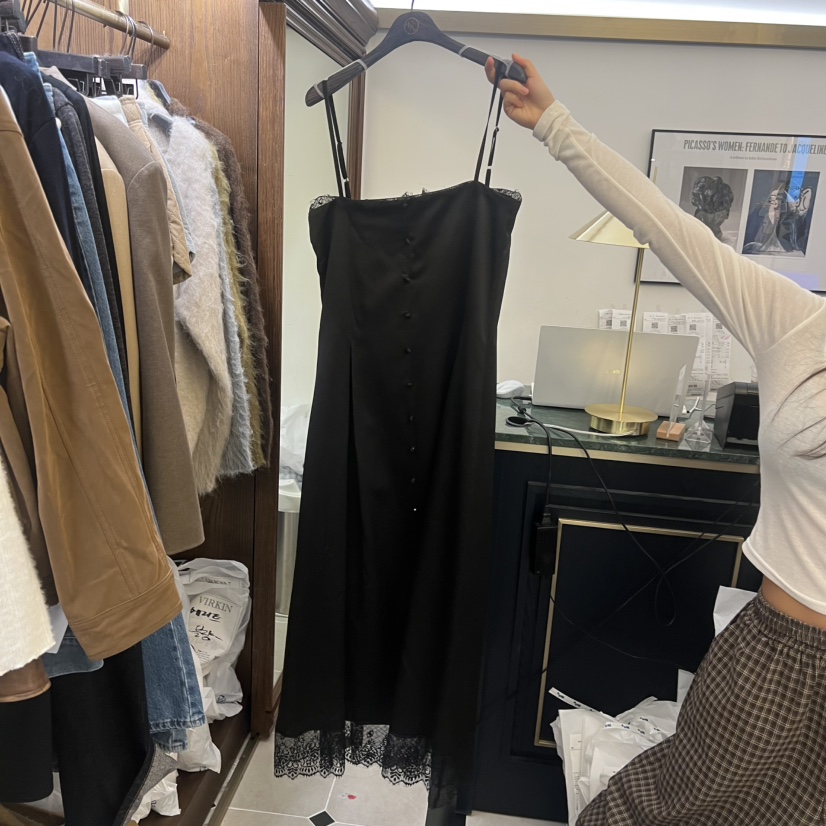 VIRKIN東大門㊣代購女裝新品人氣25秋冬時尚熱賣職業連衣裙VIRKIN連衣裙圖色1