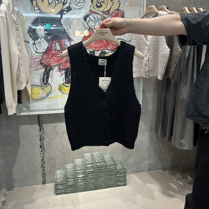 LAMAGIEPIE東大門㊣直郵女士新品真品時尚熱賣職業人氣馬甲LAMAGIE GREY馬甲圖色3