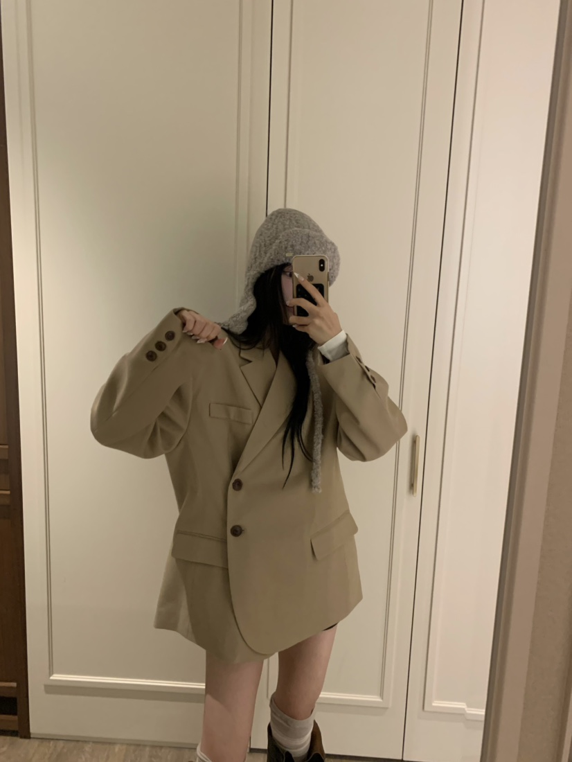 VIRKIN韓國直郵㊣女裝新品25秋冬職業推薦人氣熱賣時尚夾克VIRKIN夾克