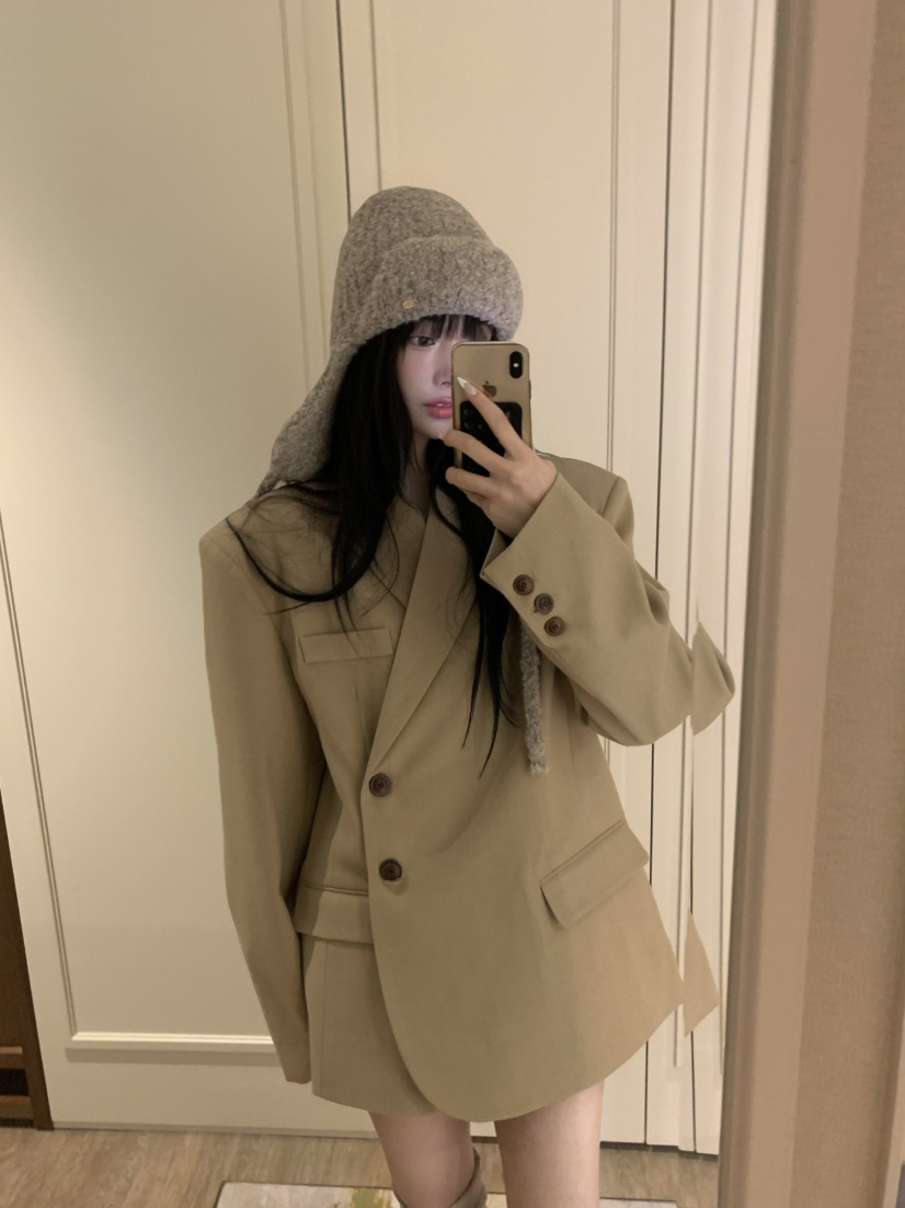 VIRKIN韓國直郵㊣女裝新品25秋冬職業推薦人氣熱賣時尚夾克VIRKIN夾克
