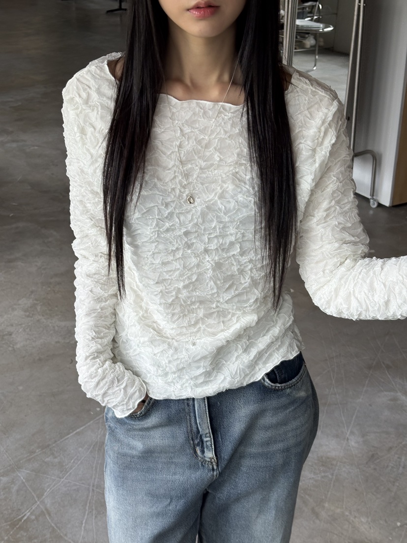 Verbena東大門㊣代購女裝新品熱賣職業休閑人氣真品長袖T恤Verbena長袖T恤