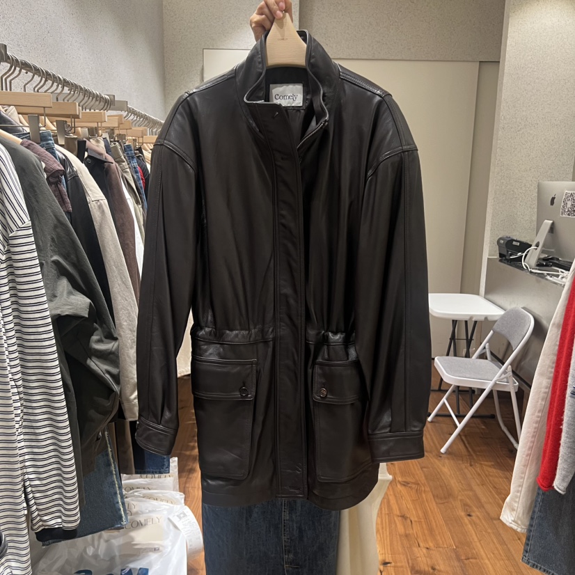 COMELY東大門㊣實拍女裝新品推薦休閑時尚真品熱賣夾克羊皮COMELY夾克圖色2