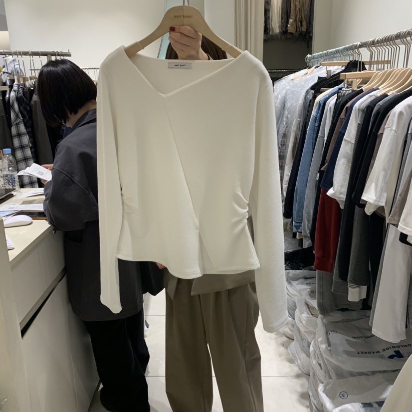 NAVYBURST東大門㊣直郵女裝新品推薦時尚真品職業人氣長袖T恤NAVY BURST長袖T恤圖色1