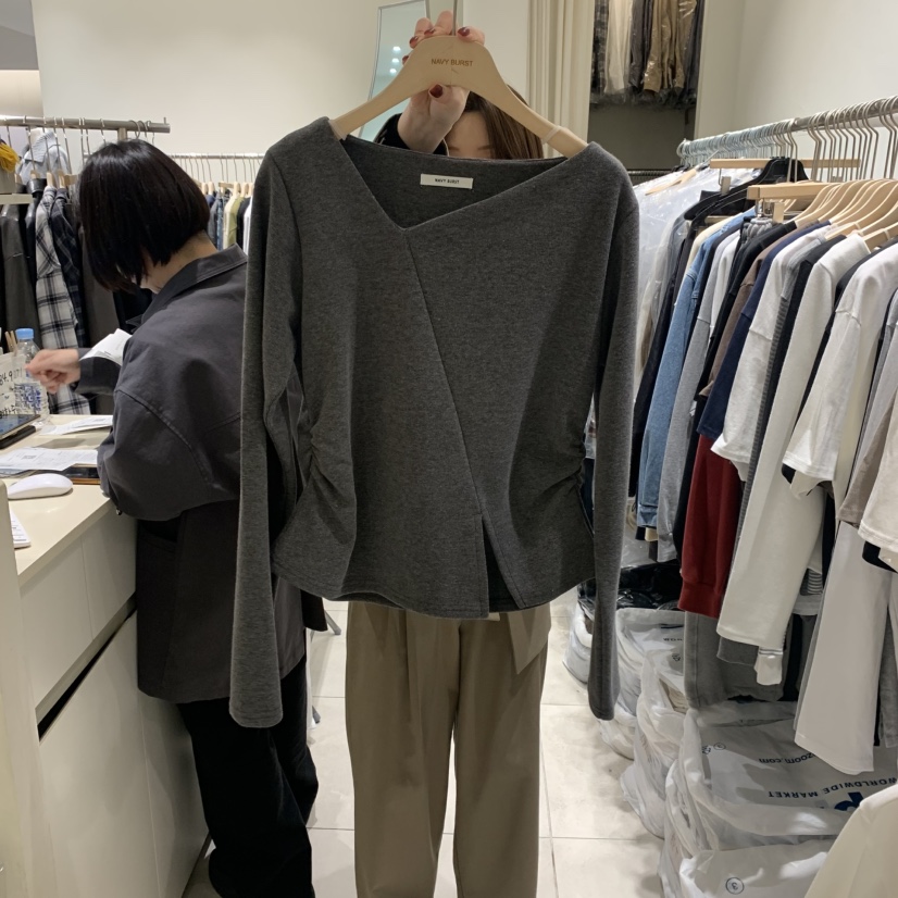 NAVYBURST東大門㊣直郵女裝新品推薦時尚真品職業人氣長袖T恤NAVY BURST長袖T恤圖色2