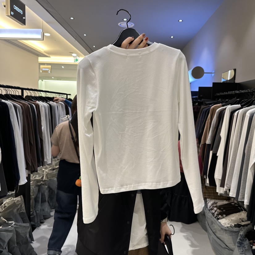 CREDITO韓國代購㊣女裝新品時尚真品職業推薦熱賣25秋冬長袖T恤CREDITO長袖T恤