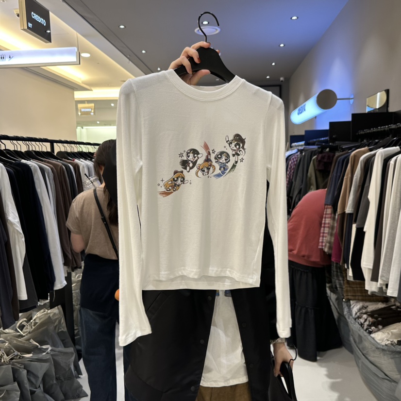 CREDITO韓國代購㊣女裝新品時尚真品職業推薦熱賣25秋冬長袖T恤CREDITO長袖T恤圖色1