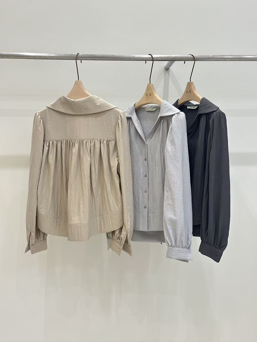 AUTUMN BEIGE-Q東大門㊣直郵女裝新款真品25秋冬襯衫蕾絲衫A.b/AUTUMN BEIGE襯衫/蕾絲衫