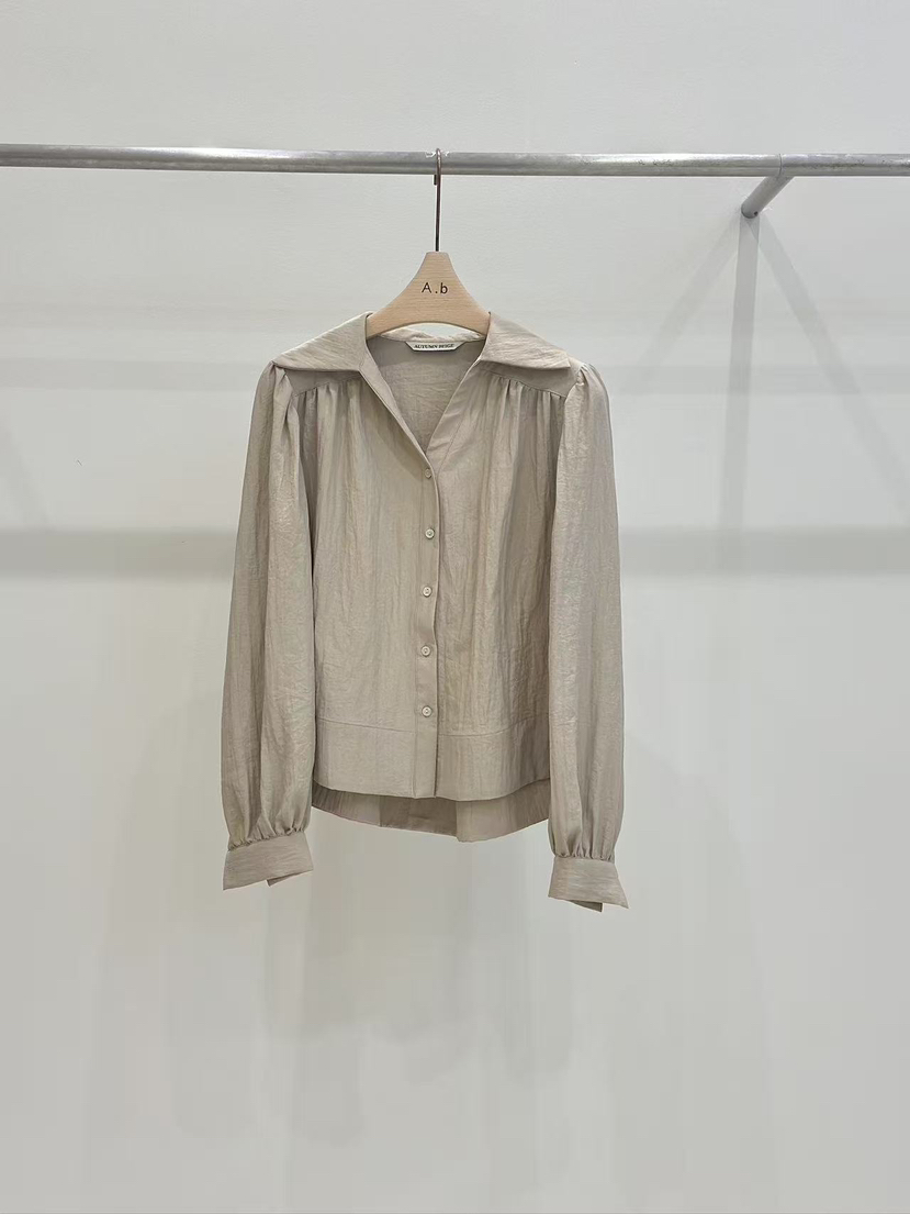 AUTUMN BEIGE-Q東大門㊣直郵女裝新款真品25秋冬襯衫蕾絲衫A.b/AUTUMN BEIGE襯衫/蕾絲衫圖色1