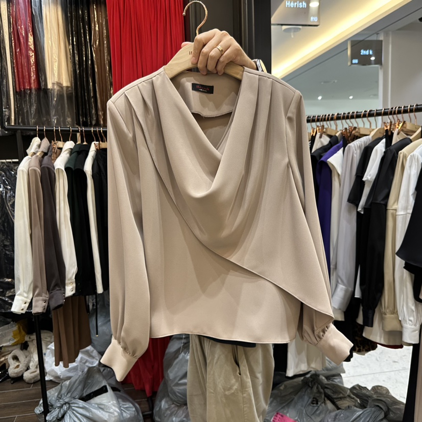 HERISH-HAUTE韓國代購㊣女士新品25秋冬人氣休閑襯衫蕾絲衫HERISH-HAUTE襯衫/蕾絲衫圖色2