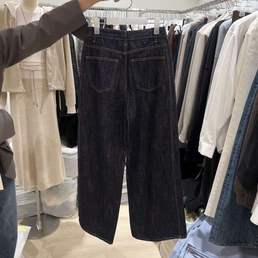 LOVE SOME東大門㊣直郵女士新品25秋冬熱賣真品牛仔褲褶皺LOVE SOME牛仔褲