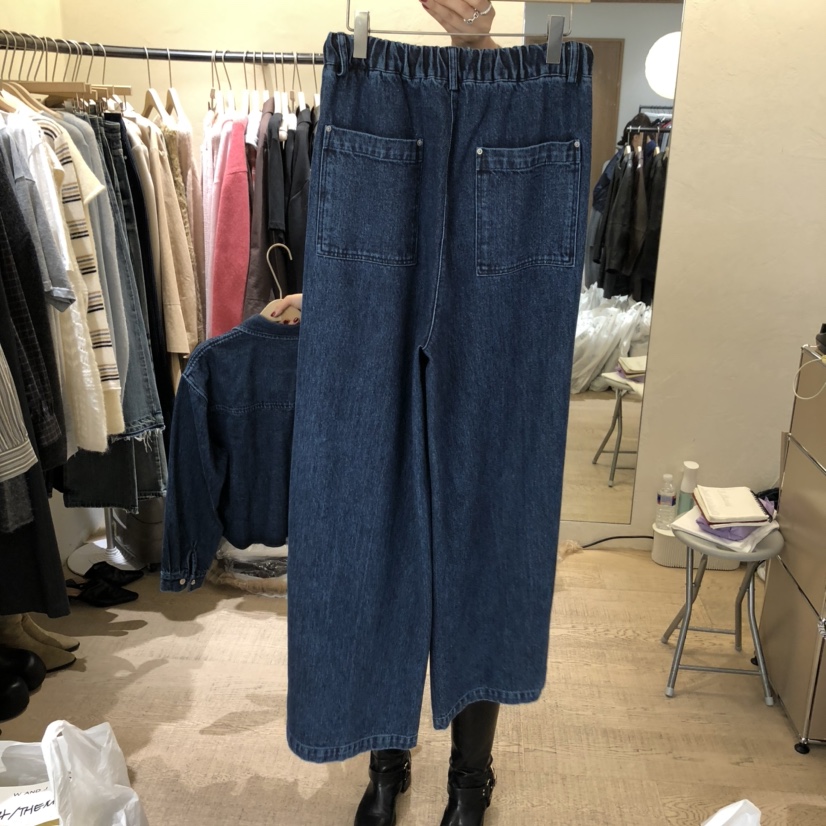 W AND J韓國直郵㊣女裝新款休閑時尚真品熱賣推薦25秋冬牛仔褲W AND J牛仔褲