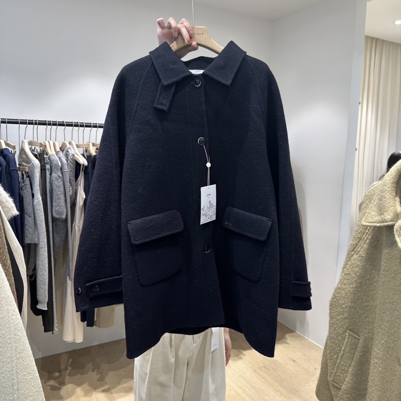 OVERTAKE東大門㊣直郵女士新品人氣中長款大衣手工制作含帽子OVERTAKE中長款大衣圖色3