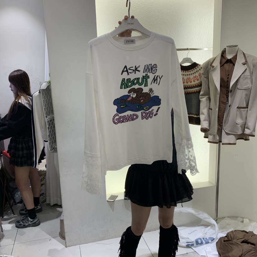 TYCHE韓國直郵㊣女裝新款人氣真品熱賣25秋冬時尚休閑長袖T恤TYCHE長袖T恤圖色2