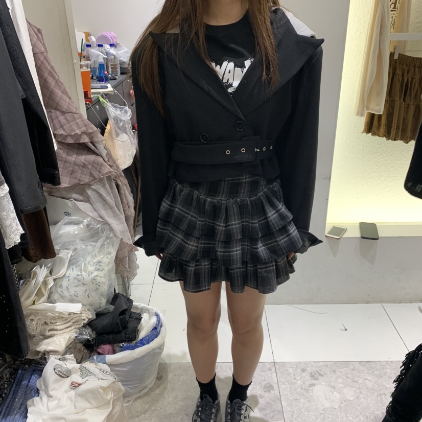 TYCHE東大門㊣代購女裝新品推薦休閑職業人氣夾克不含腰帶連帽TYCHE夾克圖色2