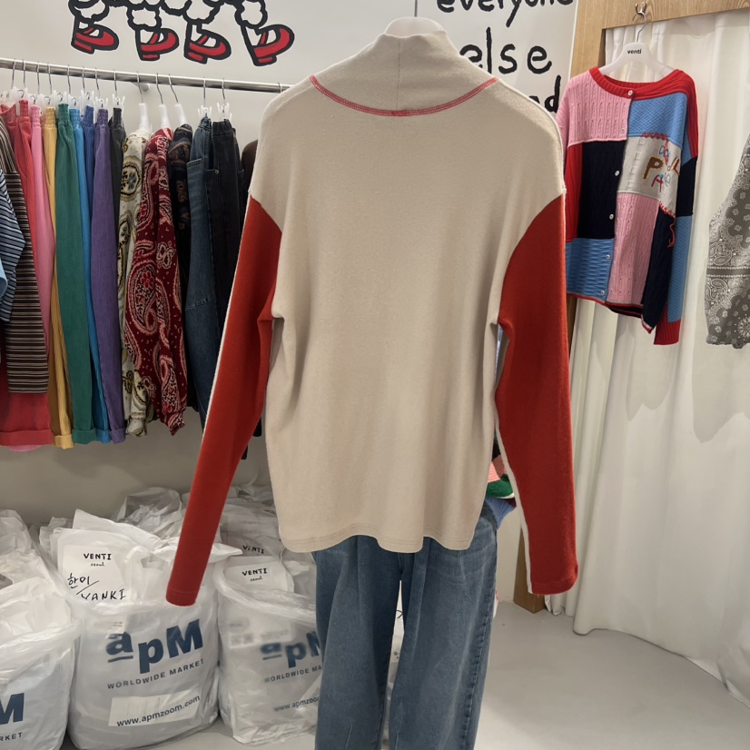 VENTI韓國直郵㊣女裝新品休閑職業時尚推薦熱賣長袖T恤羊毛VENTI長袖T恤