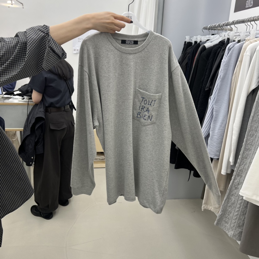 STAINLESS東大門㊣實拍女士新款熱賣人氣時尚真品25秋冬長袖T恤STAINLESS長袖T恤圖色2