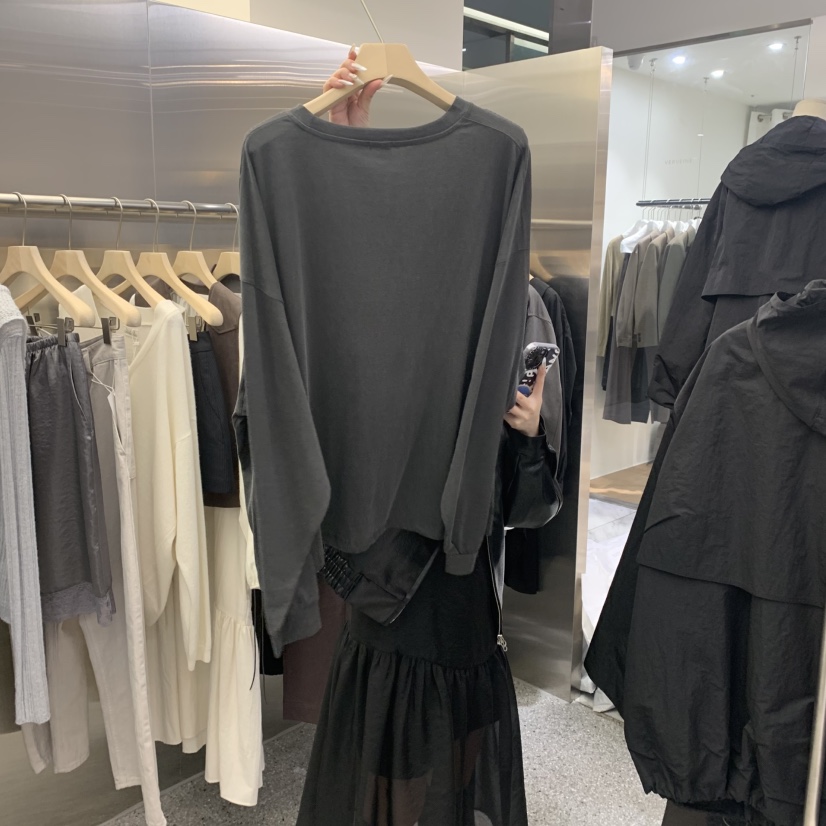 VELVET UNDERGROUND東大門㊣代購女裝新款25秋冬真品長袖T恤VELVET UNDERGROUND長袖T恤