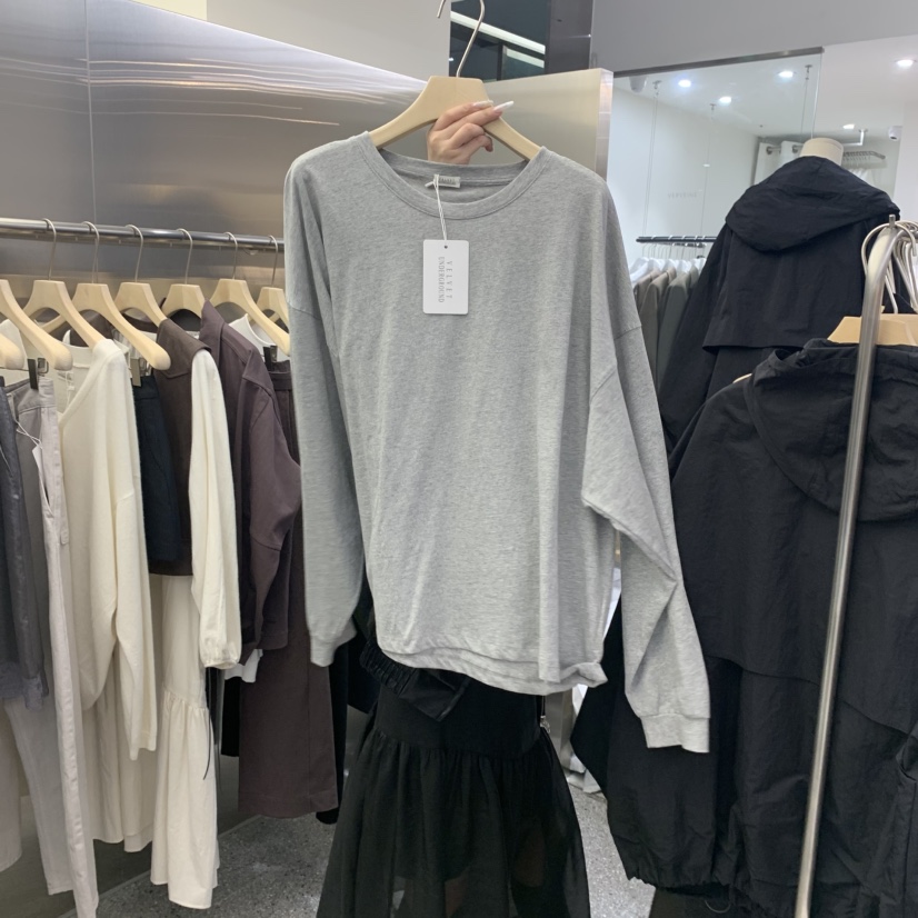 VELVET UNDERGROUND東大門㊣代購女裝新款25秋冬真品長袖T恤VELVET UNDERGROUND長袖T恤圖色2