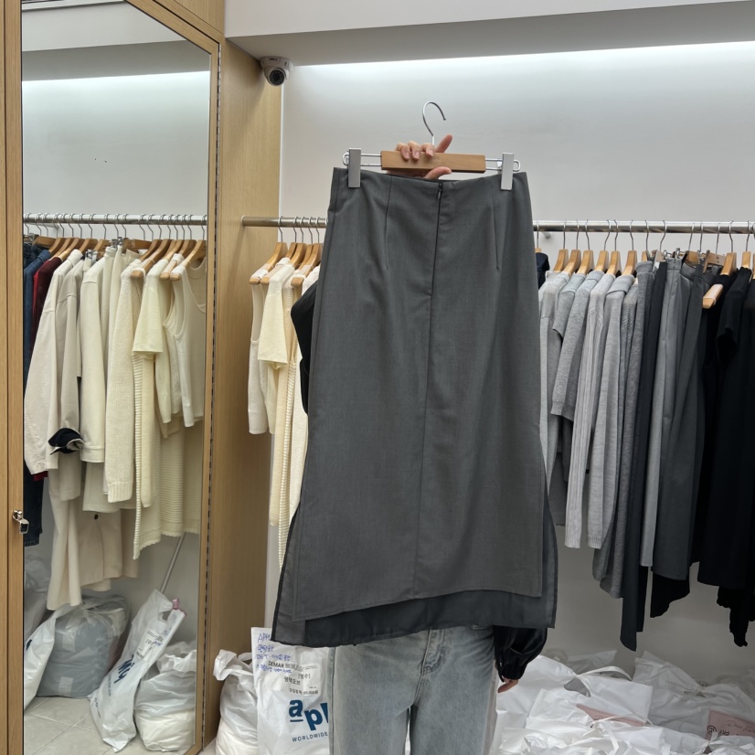 DRESS ROOM東大門㊣代購女裝新品熱賣時尚半身裙中短裙透明DRESS ROOM半身裙/中短裙