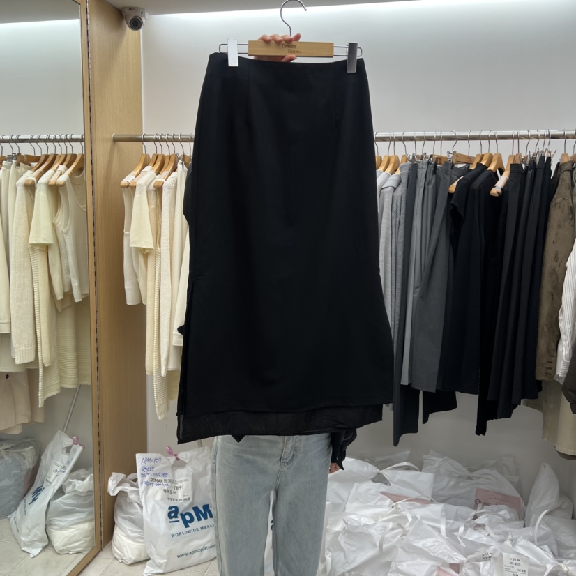 DRESS ROOM東大門㊣代購女裝新品熱賣時尚半身裙中短裙透明DRESS ROOM半身裙/中短裙圖色2