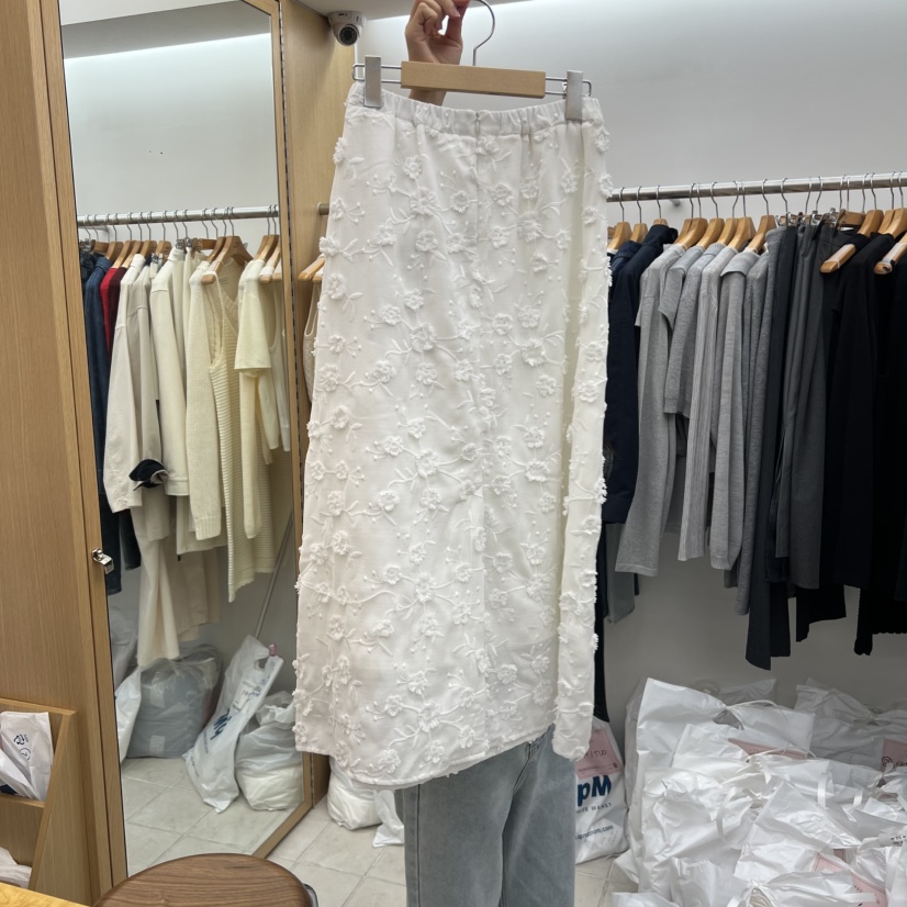 DRESS ROOM東大門㊣實拍女士新品人氣時尚半身裙中短裙棉質DRESS ROOM半身裙/中短裙