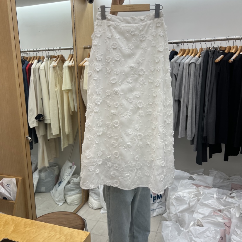 DRESS ROOM東大門㊣實拍女士新品人氣時尚半身裙中短裙棉質DRESS ROOM半身裙/中短裙圖色1