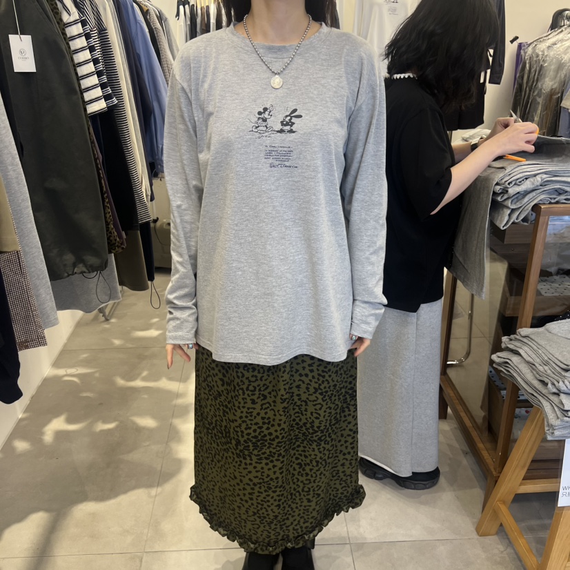 TAN&amp;COMO東大門㊣代購女士新品休閑時尚推薦人氣長袖T恤tan-COMO長袖T恤